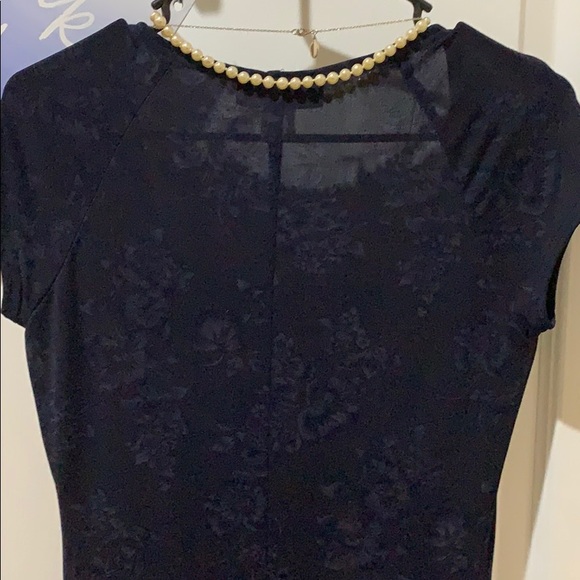 All That Jazz midnight blue floral pattern dress M - Picture 5 of 6